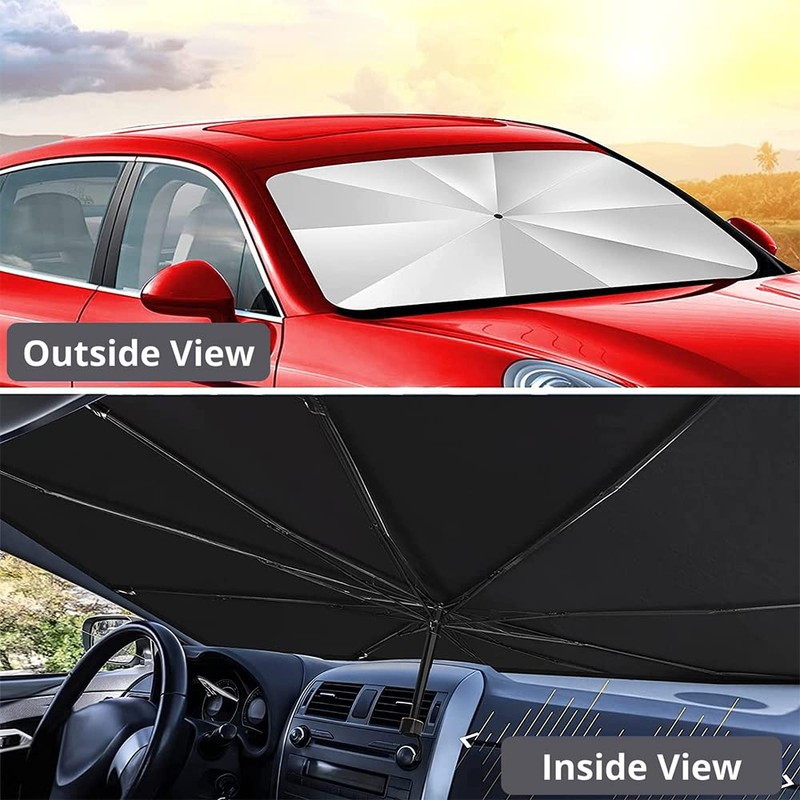 Car Windshield Sun Shade Umbrella, 145 x 79 cm, Foldable