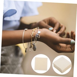 PACKOVE 3sets Jewelry Cleaner Wiping Cloth Soft and Reusable for Silver Gold Platinum Musical Instruments and Delicate Surfaces 50pcs*3