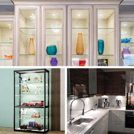 Wobane Cabinet Light, LED Torchiere Lighting, 6000K, Daylight White, Remote Control, Stepless Dimming, Time Setting, LED, Kitchen Lighting, Outlet, Figure Light, No Construction Required, Thin,