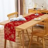 Jayusaror Christmas Table Runner Red Gold Snowflake Xmas Table Runner