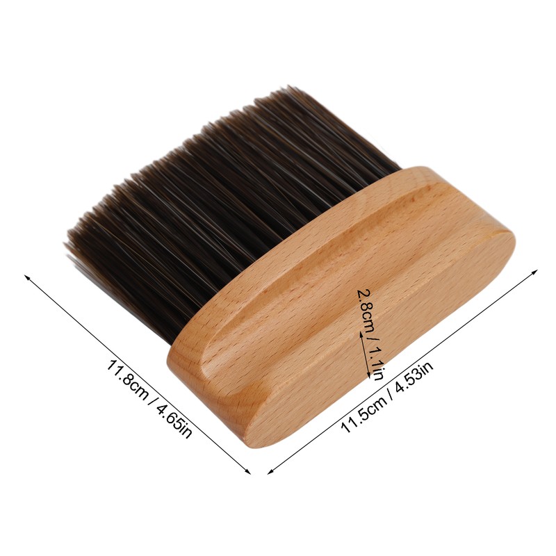 Professional Barber Neck Duster Brush Soft Nylon Hair Wodden Handle