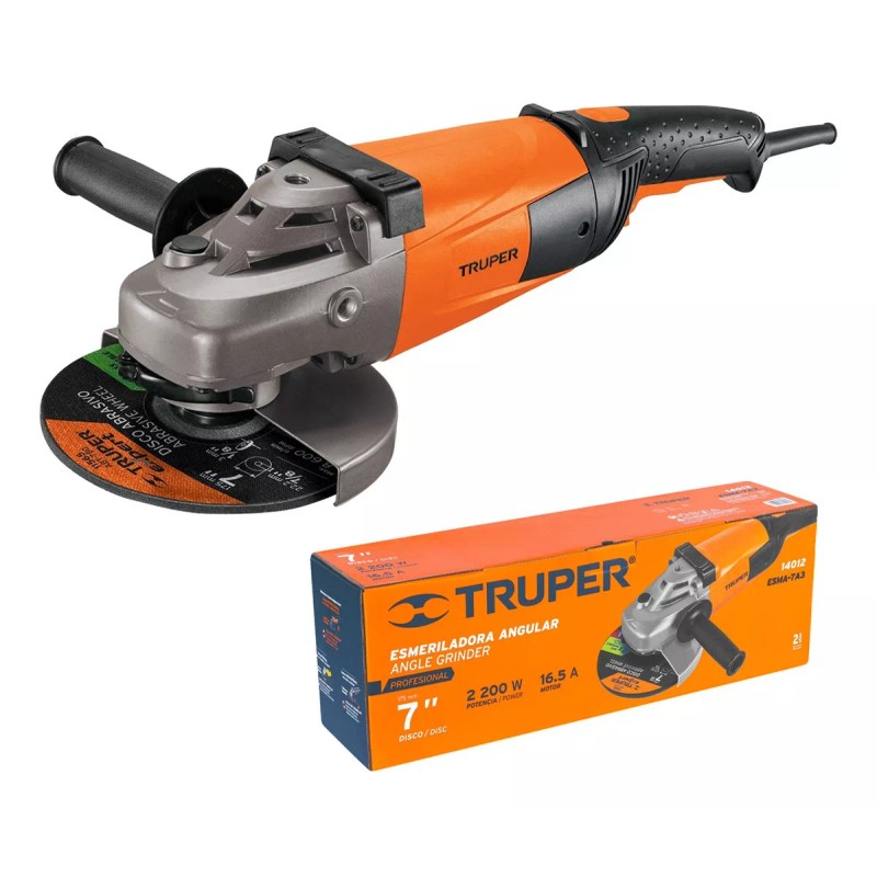 Truper Esmeriladora Angular 7' Profesional 2200 W Truper 14012 Color