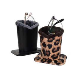 Baitaihem - Juego de 2 soportes para anteojos con forro de felpa para escritorios o mesitas de noche, Color Bl, 4.6"x 3.5"x 4.8"