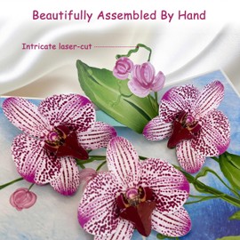 AIMEEOI Orchid Pop Up Card for Mother's Day, Elegant Pop Up Flowers Card, Perfect Birthday Card for Wife, Mom, Sister, Daughter, Niece, Bestie, and Every Orchid Lover on Her Special Day