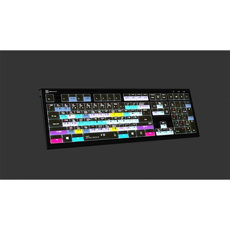 Logickeyboard Backlit 'Astra2' Designed for Editing in Blackmagic's Davinci Resolve