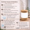 Bamboo Ultrasonic Mini Humidifier, 400ml Quiet Desktop Humidifier with Dual