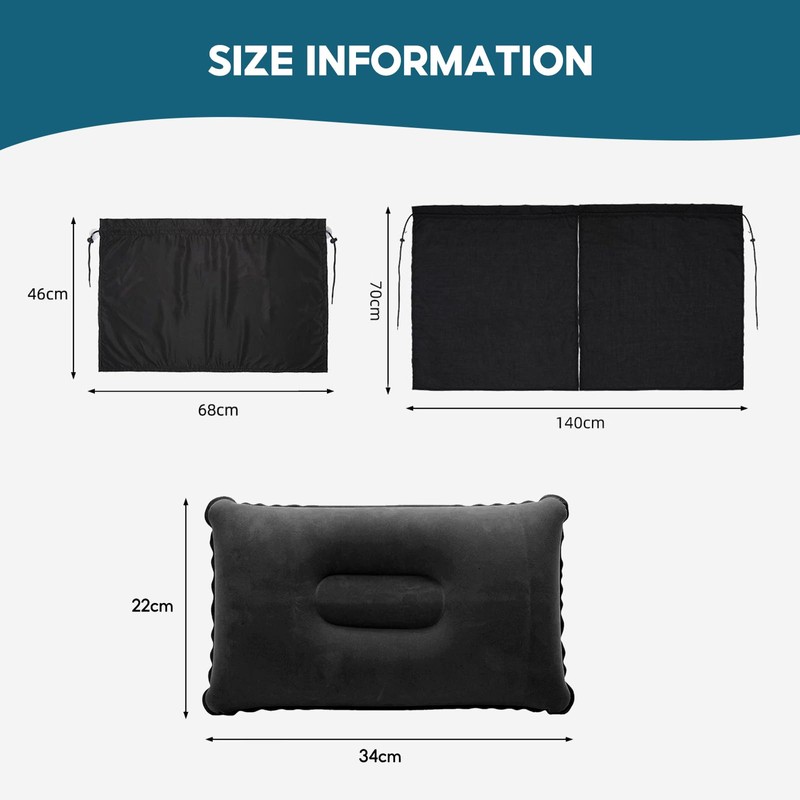 Car Divider Privacy Curtains, 6 Pcs Universal Car Seat Partition
