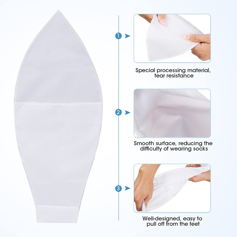 10 Pieces Easy Slide Open Toe Compression Sock Aid Slip