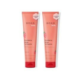 Boka Fluoride Free Toothpaste Nano Hydroxyapatite Toothpaste - Strawberry Mango Flavor, 1.3 oz 2pk US Manufactured