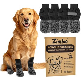 Calcetines Antideslizantes para Perros, Protector de Patas para Pavimento Frío/Caliente, Evita Lamidos y Resbalones para Perros Medianos y Grandes (XL)