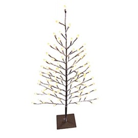 Holiday Bright Lights LED35STK96WW LED Flat Stick Snow Covered Tree, Warm White Caps, 42-In. - Quantity 1