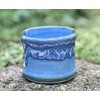 Pottery Sponge Holder/Sink Caddy Handmade Stoneware Ceramic, Blue with Frothy