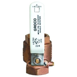 Groco Brz In-line Ball Valve G 3 4 Ibv-750 Bspp