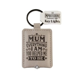 History & Heraldry Impressions Sentiment Gifts Leather Look Torch Key Ring Key Lights Mum