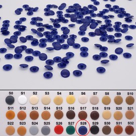 Pack of 50 Pozidriv Screw Lids 12mm Diameter Pozidriv Head Clip On Plastic Covers Furniture Decorative Cap (50, Blue S28)