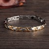 Women Men Stylish Titanium Steel Health Care Magnets Germanium Bracelet