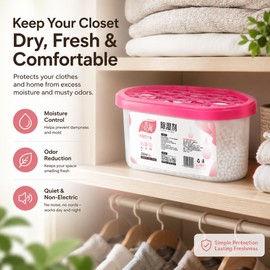 Closet Moisture Absorber 3-Pack for Humidity Control – Charcoal Odor Control for Wardrobes