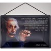 Blechschild Albert Einstein: Two Things Are Infinite: The Universe and Human Stupidity with Cord 30 x 20 cm - Blechemma
