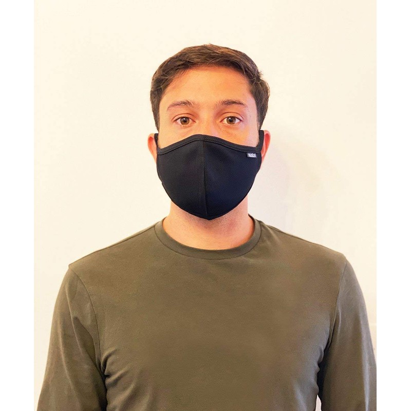 Reusable Black Polyester Face Covering | 2 Pack | Washable