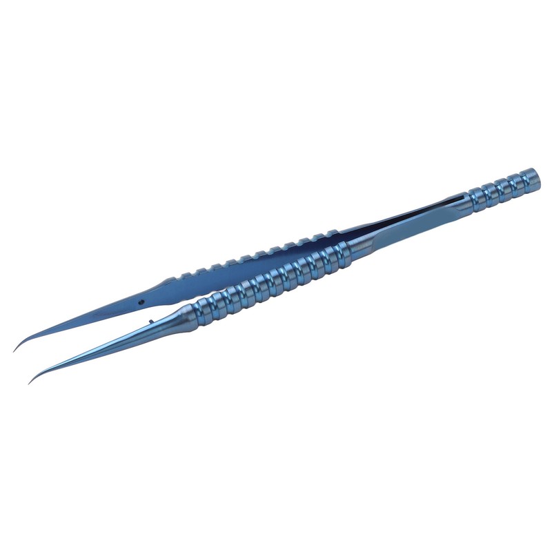 2 Pcs Fine Tipped Tweezers Straight Tip Bent Tip Titanium