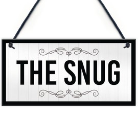 RED OCEAN The Snug Sign New Home Gift Summerhouse Sign Hanging Door Sign Gift For Family