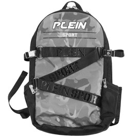 Plein Sport Unisex Military Print Gray" ZAINO RUNNER" Backpack Bag