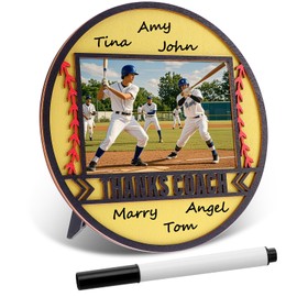 ZhowHoHo Softball 4 * 6 Frame Coach Gift from Team Softball Coach Frame Gifts with Pen Softball Thanks Coach Gift for Coaches Thank You Coach Gift Coaches Appreciation Softball Home Plate Plaque