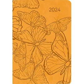 Ladytimer Mini Deluxe Honey 2024 - Pocket Calendar 8 x 11.5 cm - Tucson Cover - Motif Embossing Saying - Weekly - 144 Pages - Alpha Edition