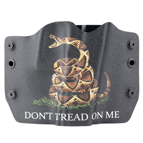 Don't Tread On Me Black OWB Holster (Right-Hand, for Glock 43)