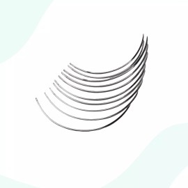 Hergom Aguja  Quirúrgica 1/2 Paq. 12 Pzs  #9 (9x25)