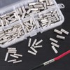 Glarks 220Pcs Non-Insulated Butt Connectors Assortment Kit, 22-16/16-14/14-12/12-10 AWG Gauge