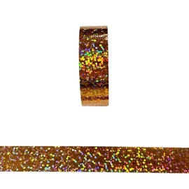 Syntego Solid Foil Holographic Glitter Effect Washi Tape Decorative Self Adhesive Masking Tape 15mm x 5m (Rose Gold)