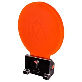 DA Targets 6” Self-Healing Knockdown Targets for Shooting - Bright Fluorescent Orange - Safe Ricochet-Free Design - for Pistol, Handgun - Indoor, Outdoor Use - Perfect for Gun Range Practice