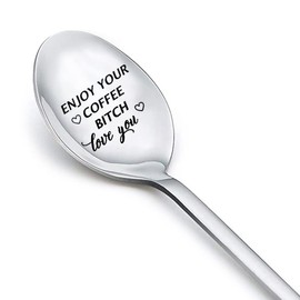 Best Friend Funny Gifts for Girls BFF Birthday Gifts for Bestie Enjoy Your Coffee Spoon for Women Best Friends Friendship Gift for Sister Girlfriend
