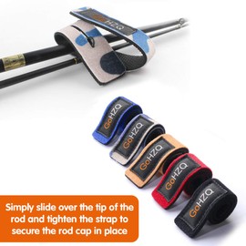 GoHZQ Fishing Rod Belt Elastic Straps Holder Outdoor Supplies Adjustable Stretchy Fishing Rod Holder Magic Band Fishing Tackle Tie Bag Accessories 5 Colors 10 Packs, 5 colours