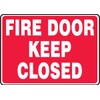 Accuform "Fire Door - Keep Closed" Safety Sign, Accu-Shield™, 10