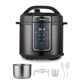Midea 12-in-1 Electric Pressure Cooker, 6 Quarts, 12 Presets, Multi-Functional Programmable Slow Cooker, Rice Cooker, Steamer, Sauté Pan, Yogurt Maker, and More, Stainless Steel