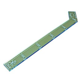 LITKO 40mm Ruler with Fire Arc Compatible with Dux Bellorum, Transparent Light Blue