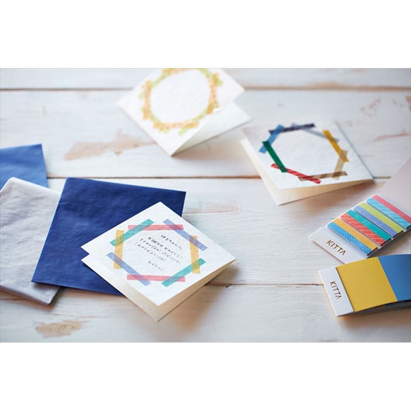 King Jim KIT022 Masking Tape, Chisaku Holdable Kitta (Furawa-2)