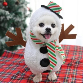 BT Bear Pet Christmas Costume,Dog Santa Claus Riding Suit Dress up Clothing Pet Xmas Outfit for Puppy Small Dogs (X-Small, Snowman)