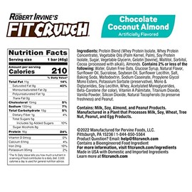 Fit Crunch- “FITCUNCH Barritas Proteínas Tamaño Snack, Diseñadas por Robert Irvine, Barra horneada de 6 capas del mundo, 5g de