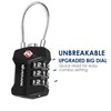 2 Pack TSA Approved Travel Luggage Locks, Cable Combination Lock