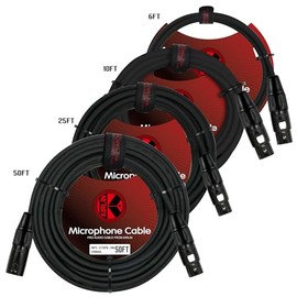 KIRLIN Cable MPC Cable de micrófono, XLR, negro, 50 pies (MPC-270PB-50/BK)