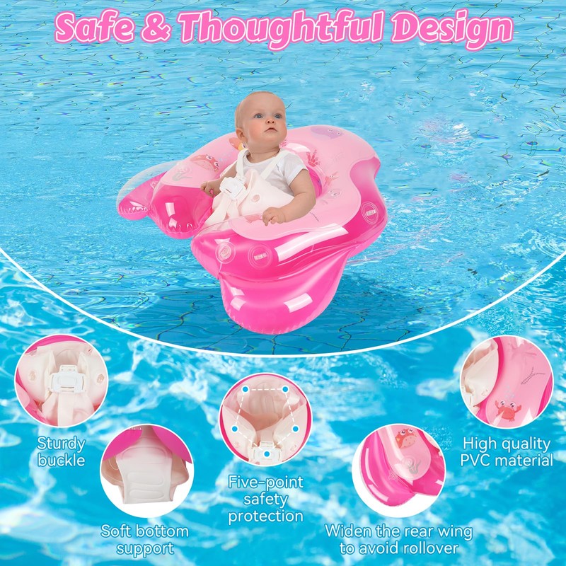 Baby Pool Float with Canopy: Baby Floaties for Infants 6-48
