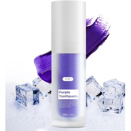 Purple Toothpaste for Teeth Whitening: Best Color-Correcting Toothpaste for Stain Removal, Sensitive Teeth Brightening & Non-Peroxide Whitening – for Adults, 1 fl oz (3 Pack, Package May Vary)