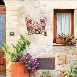 EIBEILI Diamond Art Painting Pendant Kits 5D Diamond Art Painting Art Hanging Kit Happy Grandma DIY Diamond Crystal Window Pendant Kit for Adults Gift Wall Home Decoration