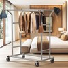 Simple Houseware Heavy Duty Double Rail Clothing Garment Rack, Holds