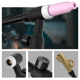 YESWELDER Tig Welding Torch WP-17FV(Gas-Valve Head) Flexible Head Air-Cooled TIG Complete Torch with 12ft Cable