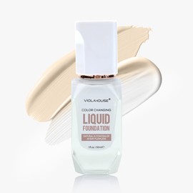 VIOLA HOUSE Foundation Color Changing,Flüssige Foundation Makeup Für Das Gesicht,Flawless Weiß En Farbwechsel Basis Concealer Für Die Abdeckung (Hellbraun, M)