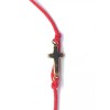trendy Red String Bracelet Cross Golden Religious Adjustable Knot 6-10in